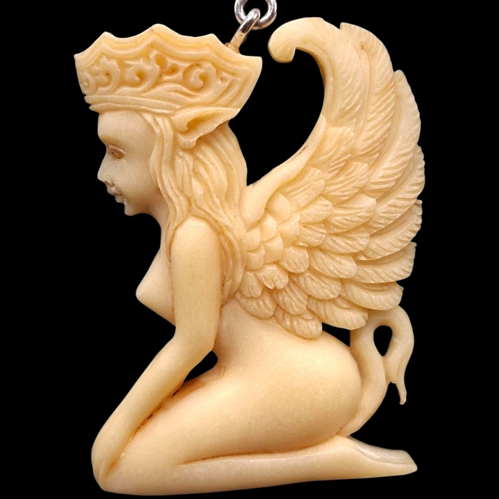 🔥Balinese Hand Carved Pendant on 24 Inch Stainless Steel Chain
